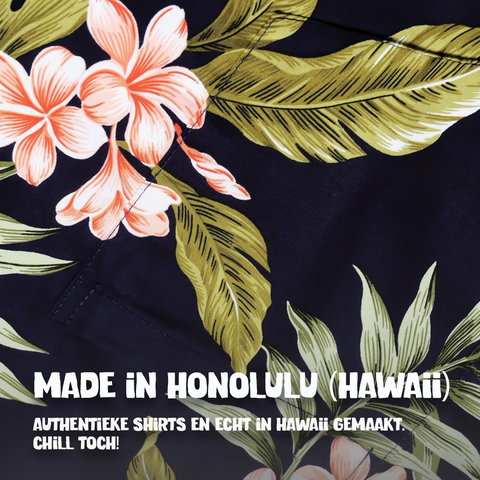  Hawaiihemd Hibiskusblau