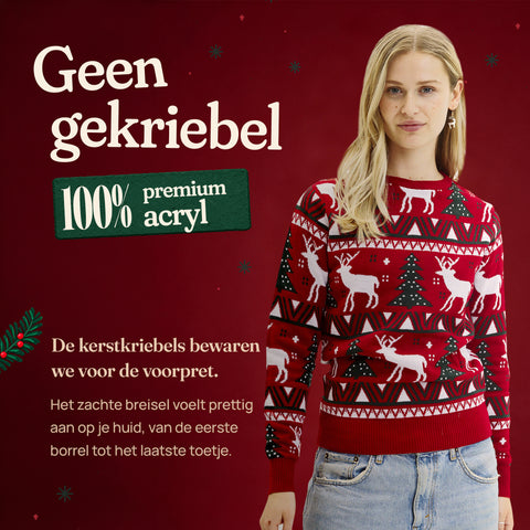 Gezellig Kerst Rood: geen gekriebel, zacht breisel van 100% premium acryl