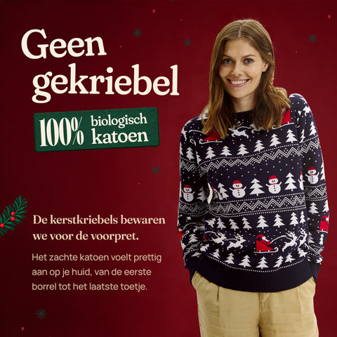 Stijlvol Kerst: geen gekriebel, 100% biologisch katoen