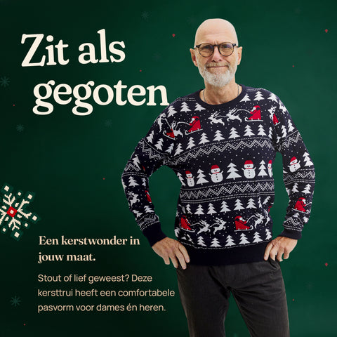 Stijlvol Kerst zit als gegoten, pasvorm voor dames en heren