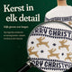 Details van Traditioneel & Stijlvol Wit: springende rendieren en kerstgroeten